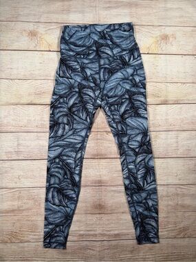 lululemon athletica Gray Leaf-Print High-Rise Leggings Wunder Under style